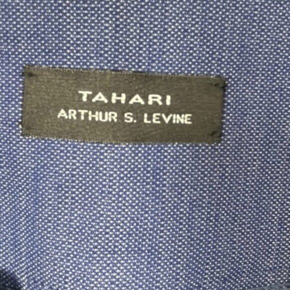 Tahari Arthur Levine Pants Womens Size 14 Blue Wide Legs Career Textured Stretch - Picture 4 of 9